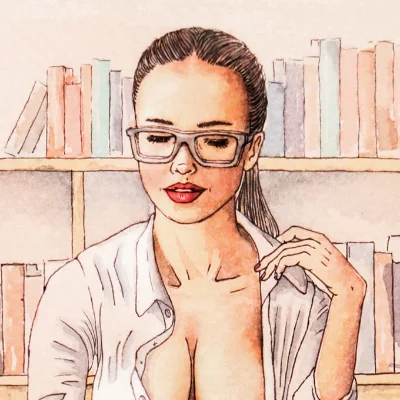 Busty librarian